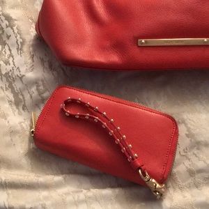 Brahmin Coral Wallet Wristlet Soft Leather